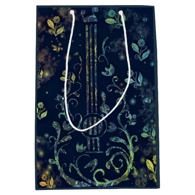Blommigt Guitar Gift Bag (Framsidan)
