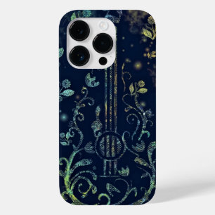 Blommigt Guitar iphone case Art-målning