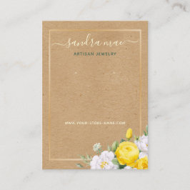 Blommigt Guld Art Papper Se judiskt Visning-kort Visitkort