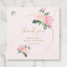 Blommigt Guld Baby Shower Gåvor Etiketter
