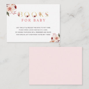 Blommigt Guld Brev Elegant Bokar för Baby Tilläggskort