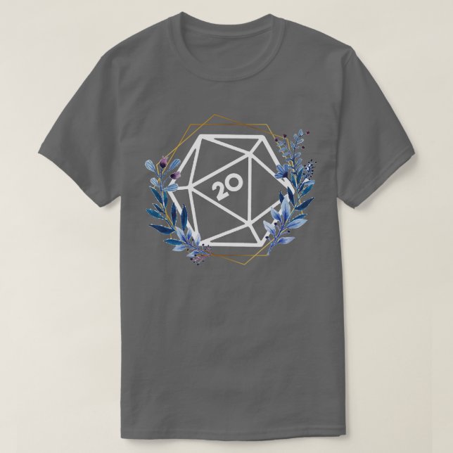 Blommigt Guld D20 T Shirt (Design framsida)