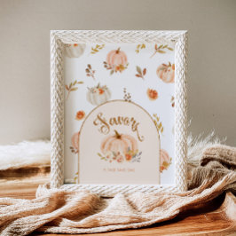 Blommigt guld folie pastel Little pumkin Favkin Poster