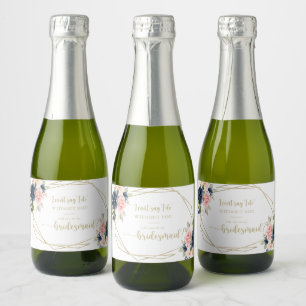 Blommigt Guld Geometric Bridesmaid Frieri