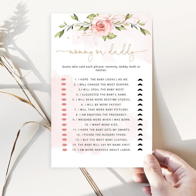 Blommigt guld gissar vem som sa det Mamma eller pa (Skapare uppladdad)