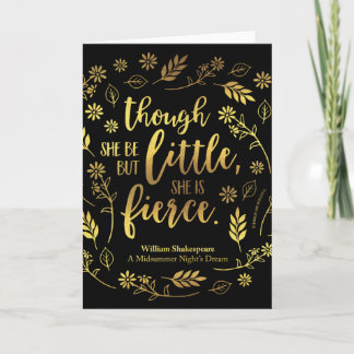 Blommigt Guld Little but Fierce William Shakespear Kort