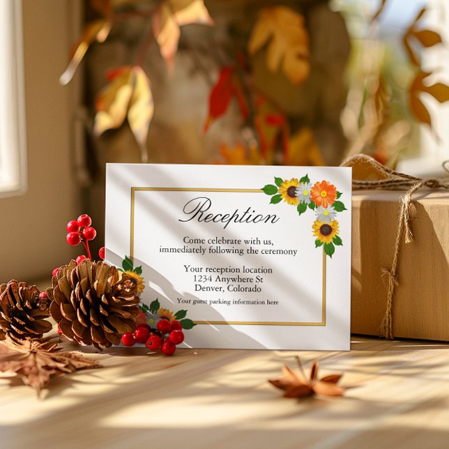 Blommigt Guld Ram bröllopsmottagning Tilläggskort (Skapare uppladdad)