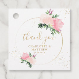 Blommigt Guld Tack Gåvor Etiketter