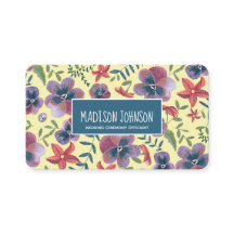 Blommigt gult boho Watercolor Flowers