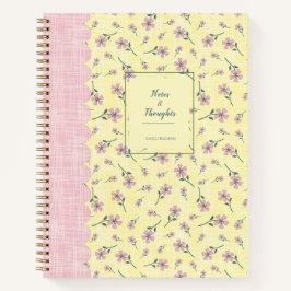 Blommigt Gult Rosa Cottagecore Meadow Flowers