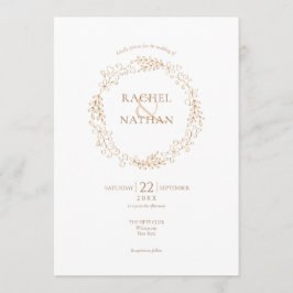 Blommigt Halo Laurel Garland Bröllop Inbjudningar