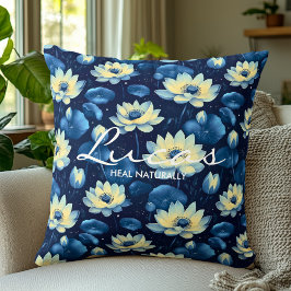 Blommigt Hälsa Cushion med Personlig-meddelande Kudde