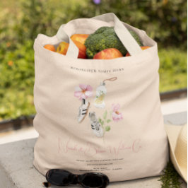 Blommigt Hälsa Feminine Health & Fitness Logotyp Tygkasse