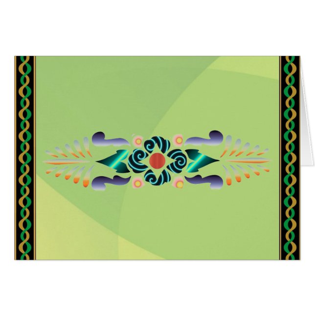 Blommigt Hälsningskort (Framsidan Horizontal)