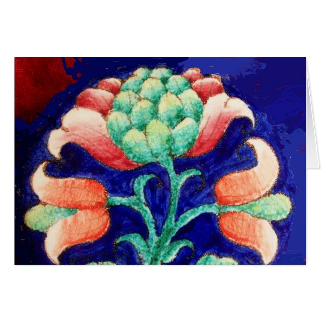 BLOMMIGT HÄLSNINGSKORT (Framsidan Horizontal)