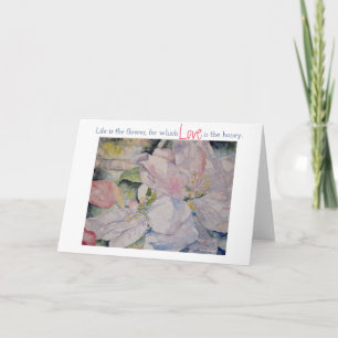 Blommigt-hälsningskort för Kärlek inspiration Kort
