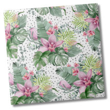 Blommigt Handflatan Watercolor Botaniska Tropiska 