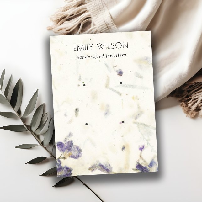 Blommigt handgjord av Pappra Struktur 2-Visningen Visitkort (Skapare uppladdad)