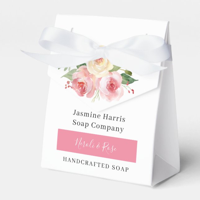 Blommigt Handmade Soap Neroli och Ro Favoritbox Presentaskar (Framsidan Sidan)