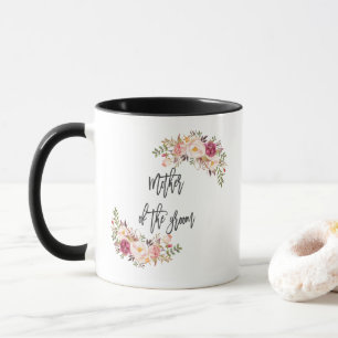 Blommigt Handskrift Mor i Groom Mugg