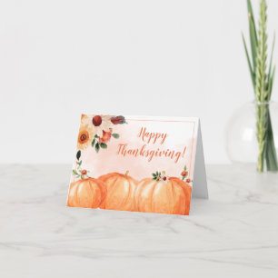 Blommigt Happy thanksgiving Kort