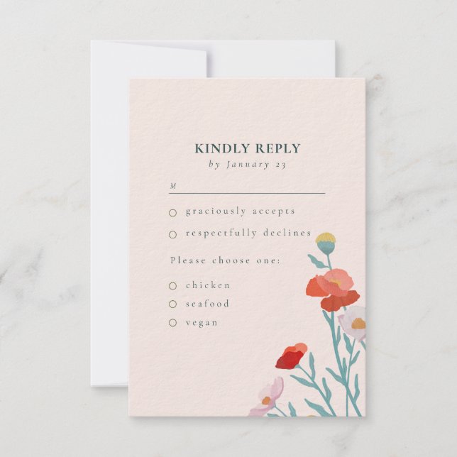 Blommigt Harmony OSA Kort (Framsida)