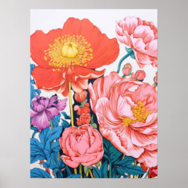 Blommigt Harmony Poster