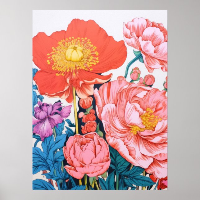 Blommigt Harmony Poster (Framsidan)