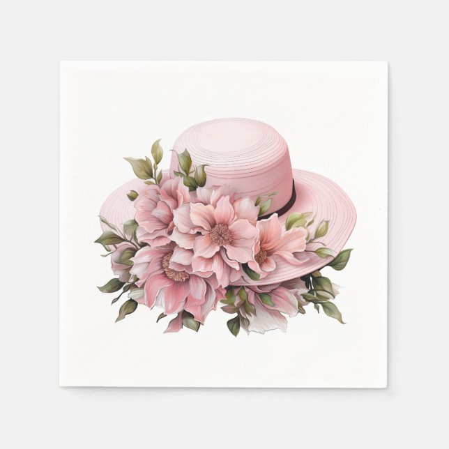 Blommigt Hat Pappersservett (Framsidan)