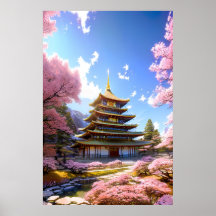 Blommigt Haven, japanskt Temple