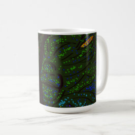Blommigt havsmonster kaffemugg