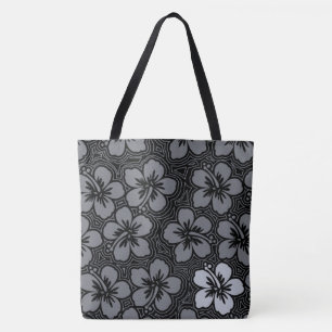 Blommigt Hawaiian Accent Hibiscus Beach Bag Tygkasse