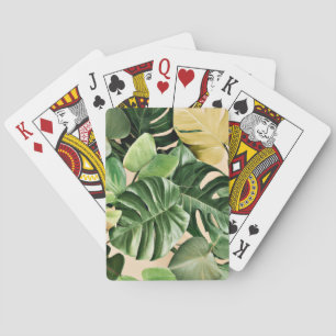 Blommigt/hawaiiska/tropiska löv casinokort