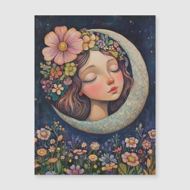 Blommigt Headdress & Crescent Måne (Framsida)