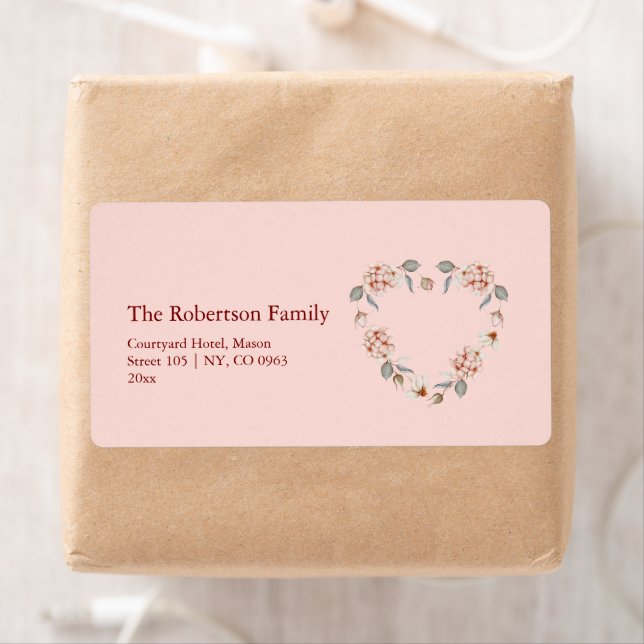 Blommigt Heart-Anpassningsbar Fraktsedel (Insitu)