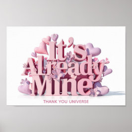 *~* Blommigt Heart Ap85 Law Attraktion Manifesting Poster