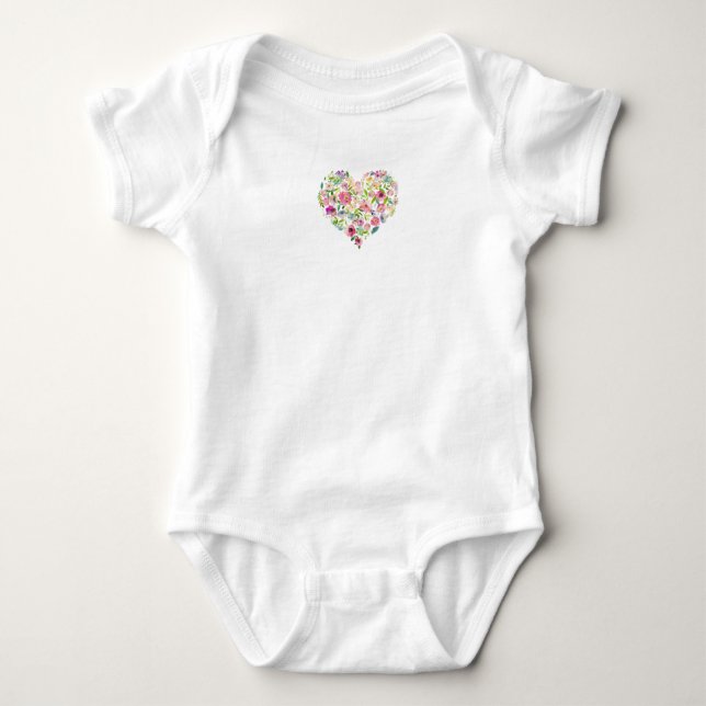 Blommigt Heart Baby Shower Sweet Rosa Kärlek Mamma T Shirt (Framsida)