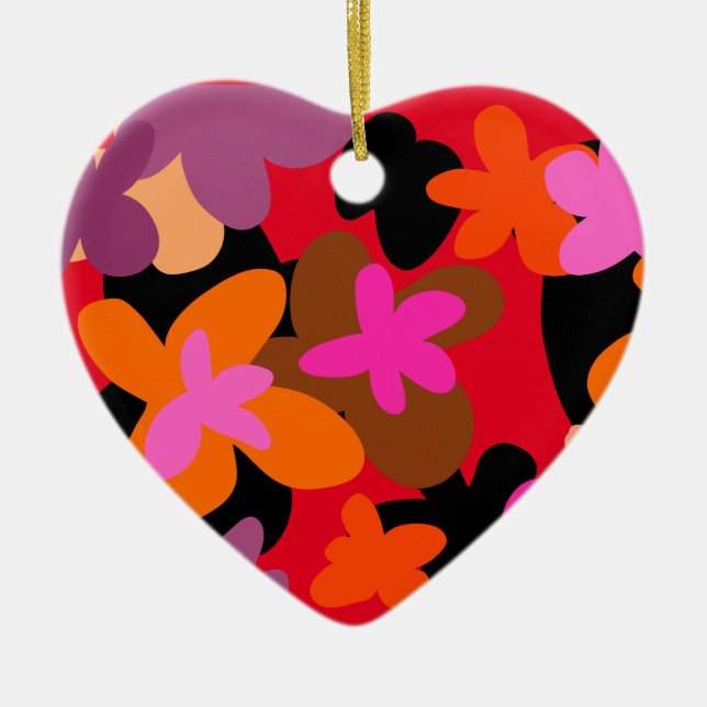 Blommigt Heart christmas ornament (Framsidan)