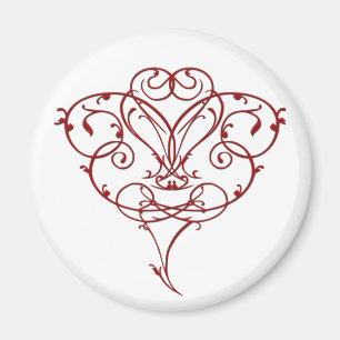 Blommigt Heart Magnet