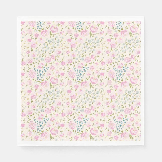 Blommigt Heaven Napkin Pappersservett (Framsidan)