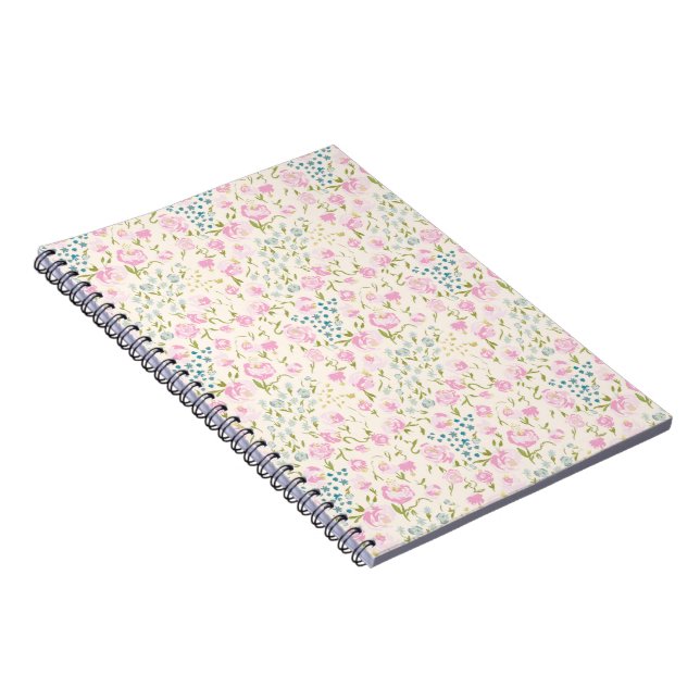 Blommigt Heaven Notebook Anteckningsbok (Högra Sidan)
