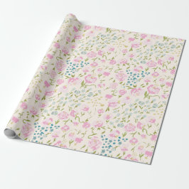 Blommigt Heaven Wrapping Lakan Papper Presentpapper