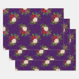 blommigt helgdag bouquet-presentpaket lila 3-förpa