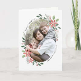 Blommigt Helgdag - gratulationskort för julfoto Helgkort