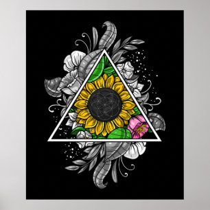 Blommigt Helig Geometri Poster