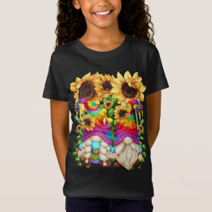 Blommigt-hippie-nomer med solros t shirt