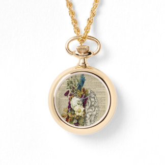 blommigt hjärnanatomi poster armbandsur