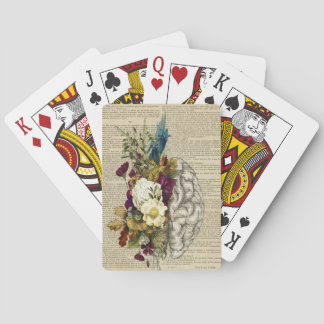 blommigt hjärnanatomi poster casinokort