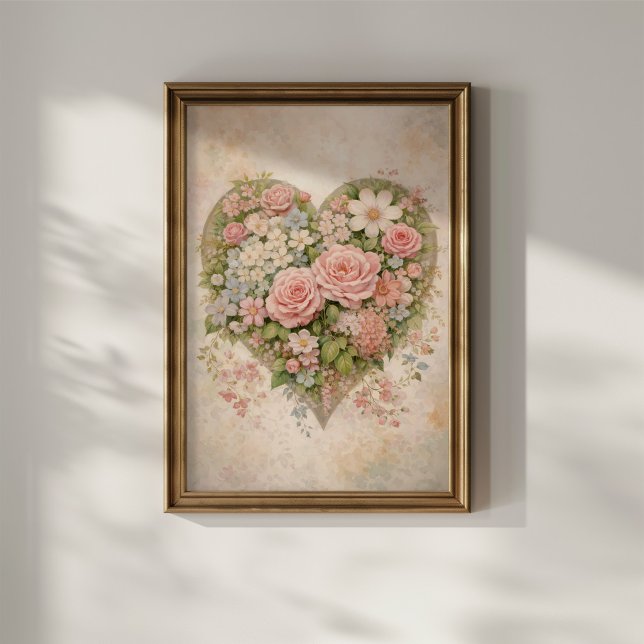 Blommigt Hjärta Poster (Skapare uppladdad)