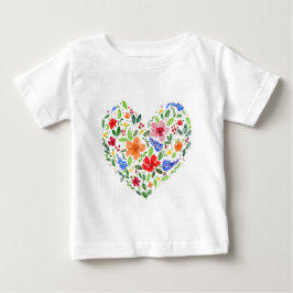 Blommigt Hjarta T Shirt